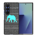 Aztec Elephant Turquoise Samsung Galaxy Z Fold 7 Case