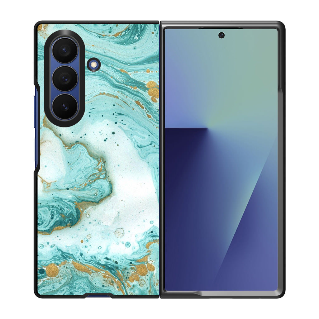 Azure Water Glitter Samsung Galaxy Z Fold 7 Case