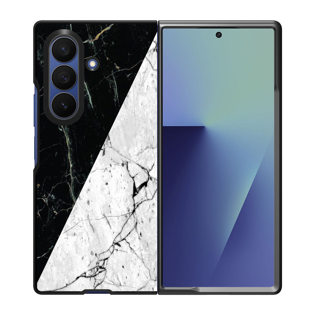B&W Marble Samsung Galaxy Z Fold 7 Case