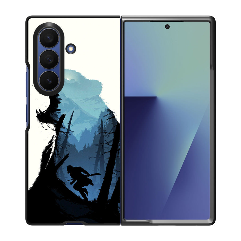 Bear Hunter Art Samsung Galaxy Z Fold 7 Case