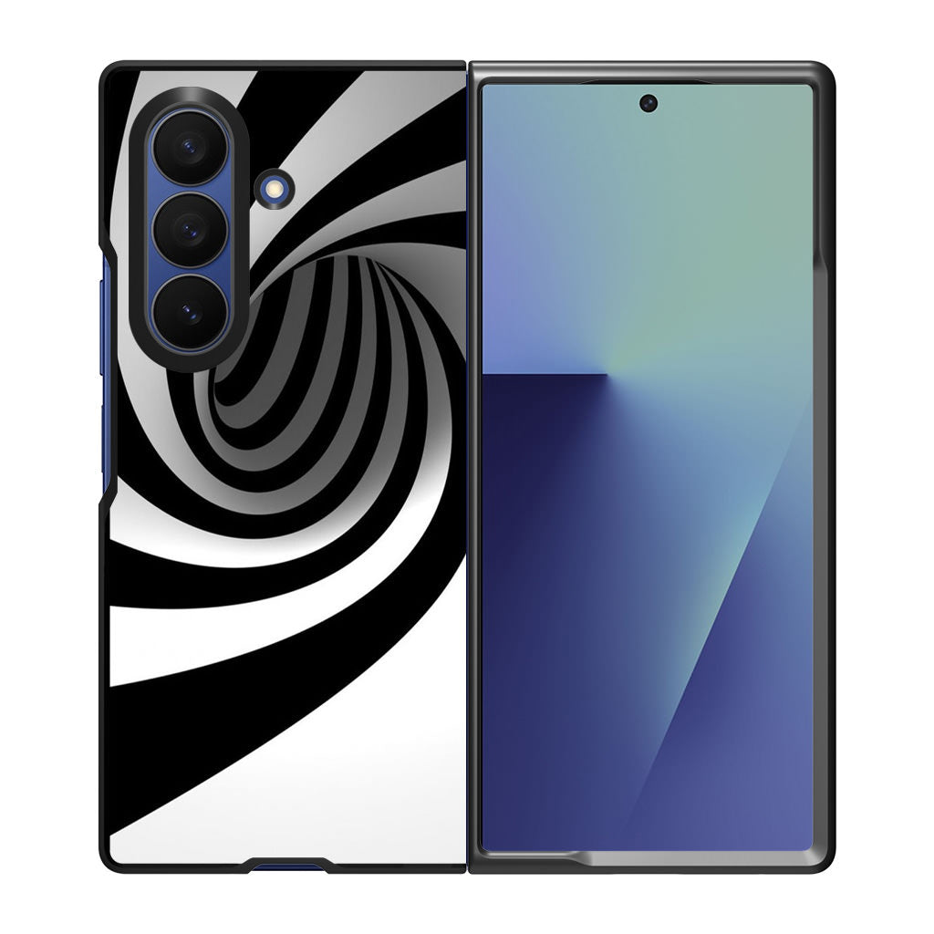 Black and White Twist Samsung Galaxy Z Fold 7 Case