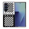 Black White Stripes Samsung Galaxy Z Fold 7 Case