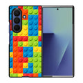 Blocks Rainbow Pattern Samsung Galaxy Z Fold 7 Case