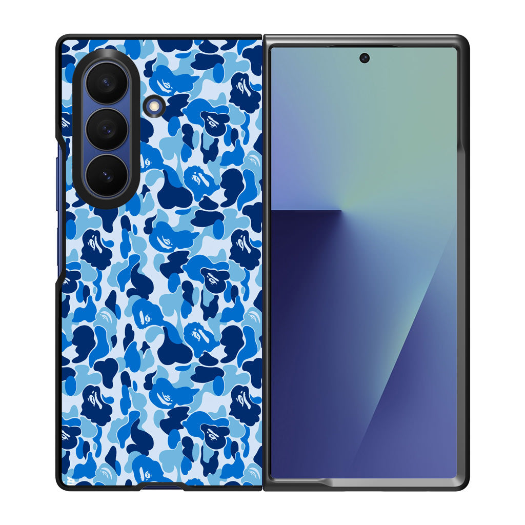 Blue Camo Samsung Galaxy Z Fold 7 Case