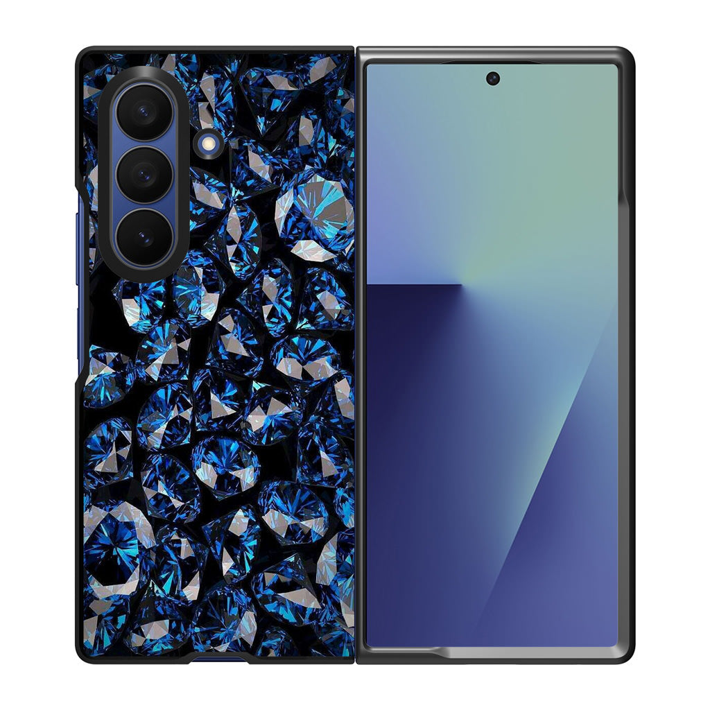 Blue Diamonds Pattern Samsung Galaxy Z Fold 7 Case
