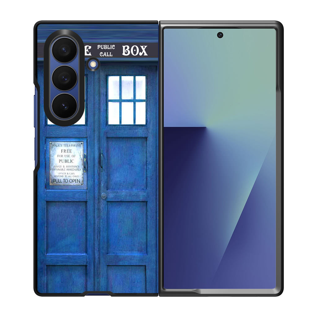 Blue Police Call Box Samsung Galaxy Z Fold 7 Case