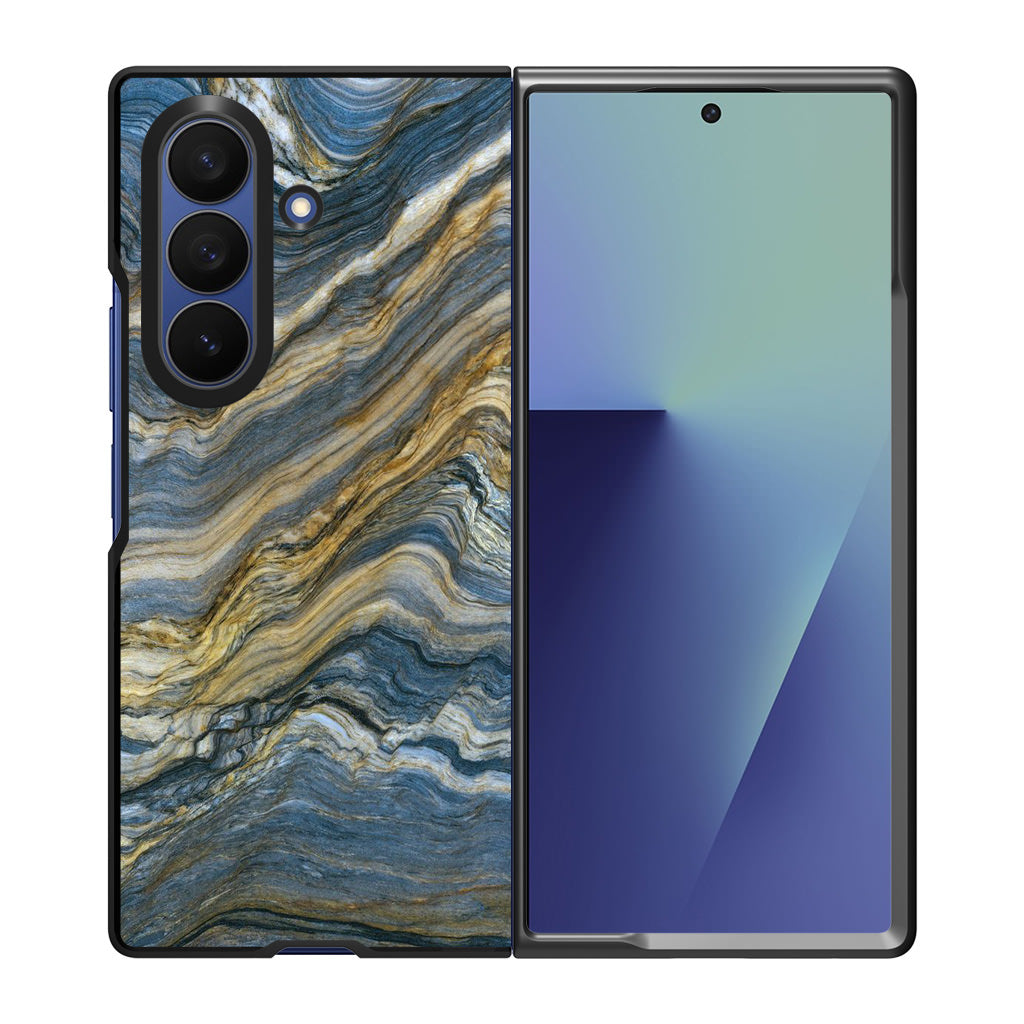 Blue Wave Marble Samsung Galaxy Z Fold 7 Case