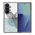 Cat Fish Kisses Samsung Galaxy Z Fold 7 Case