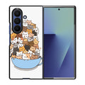 Cats on A Bowl Samsung Galaxy Z Fold 7 Case