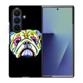Colorful Bulldog Art Samsung Galaxy Z Fold 7 Case