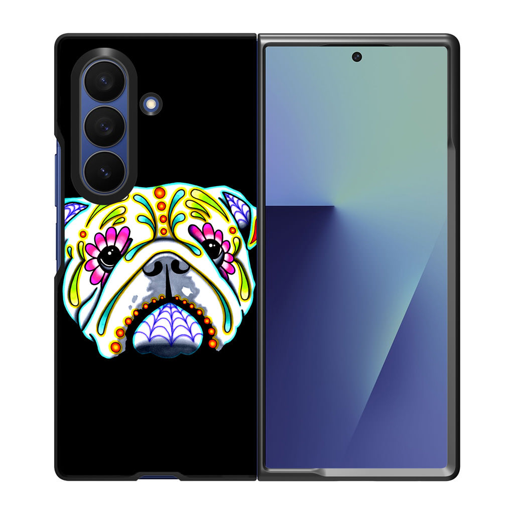 Colorful Bulldog Art Samsung Galaxy Z Fold 7 Case