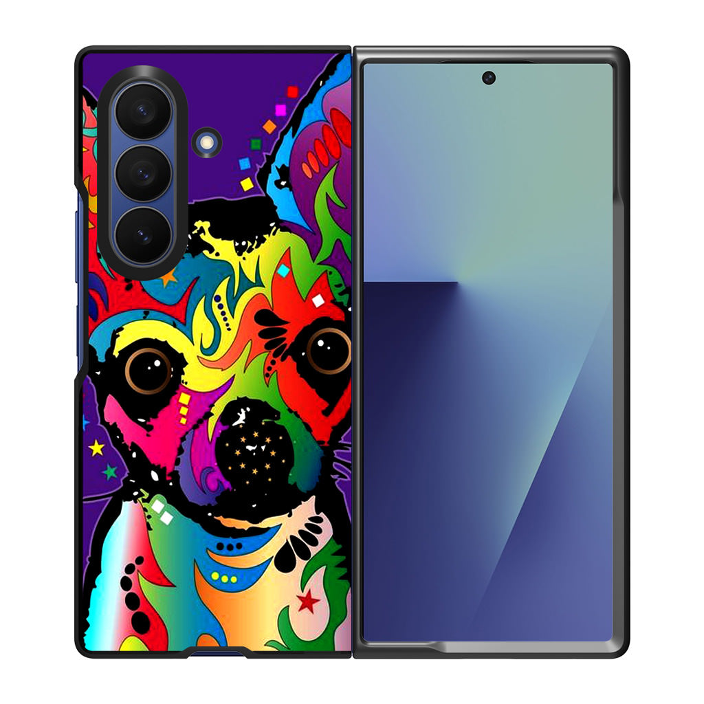 Colorful Chihuahua Samsung Galaxy Z Fold 7 Case