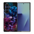 Colorful Dust Art on Black Samsung Galaxy Z Fold 7 Case