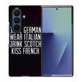 Drive German Wear Italian Drink Scotch Kiss French Samsung Galaxy Z Fold 7 Case