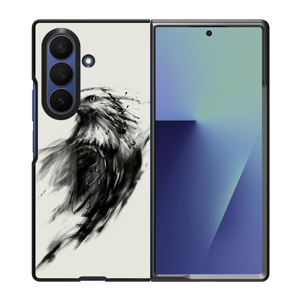 Eagle Art Black Ink Samsung Galaxy Z Fold 7 Case