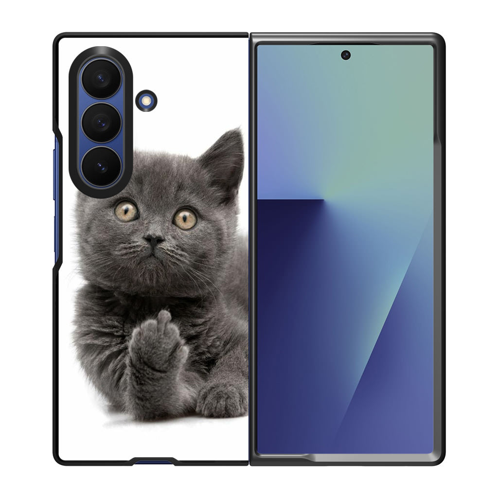 Finger British Shorthair Cat Samsung Galaxy Z Fold 7 Case