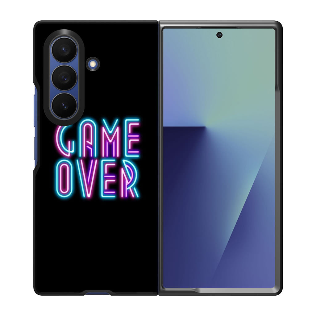 Game Over Neon Samsung Galaxy Z Fold 7 Case
