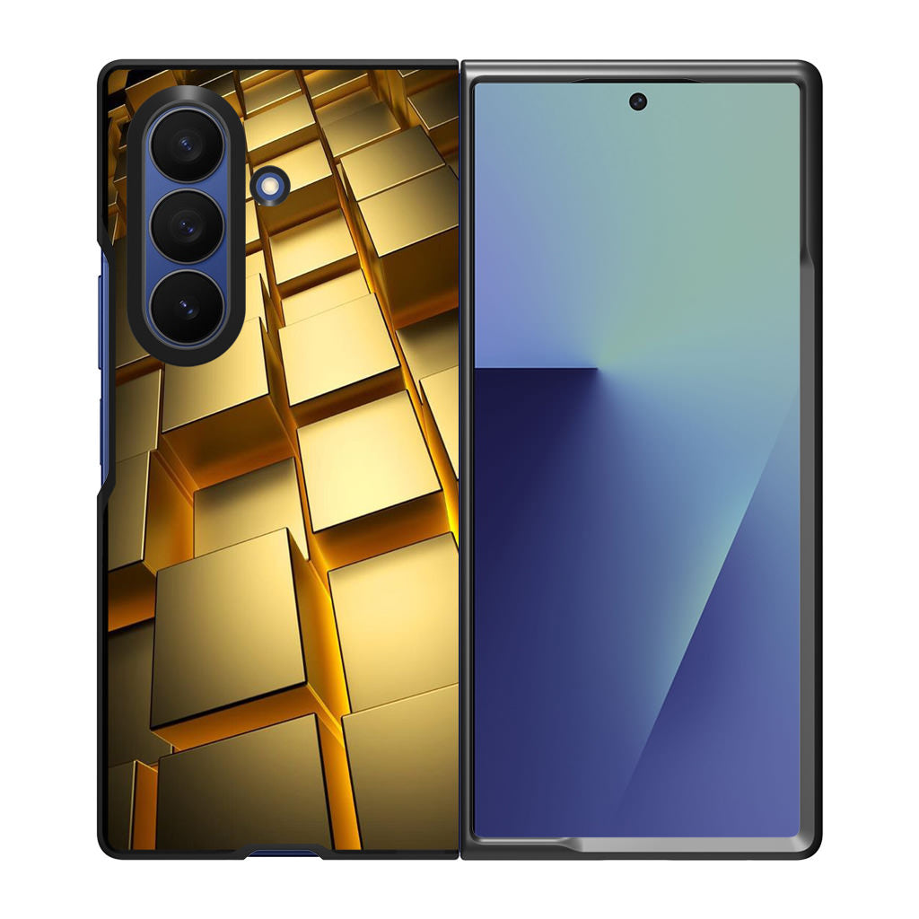 Golden Cubes Samsung Galaxy Z Fold 7 Case