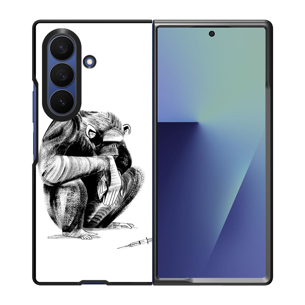 Guinea Chimp Samsung Galaxy Z Fold 7 Case