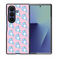 Horned Whales Pattern Samsung Galaxy Z Fold 7 Case