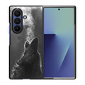 Howling Wolves Black and White Samsung Galaxy Z Fold 7 Case