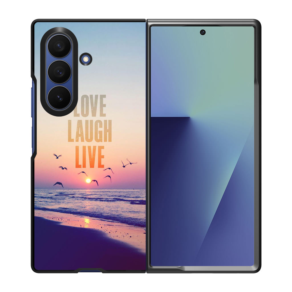 Love Laugh Live Samsung Galaxy Z Fold 7 Case