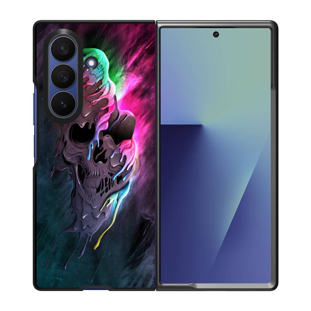 Melted Skull Samsung Galaxy Z Fold 7 Case