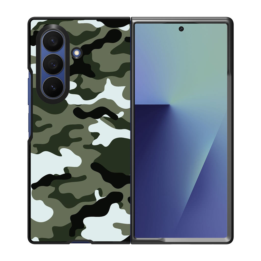 Military Green Camo Samsung Galaxy Z Fold 7 Case