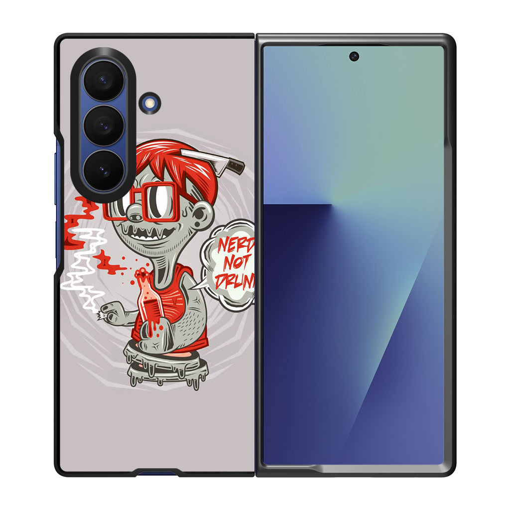 Nerd Not Drunk Zombie Samsung Galaxy Z Fold 7 Case