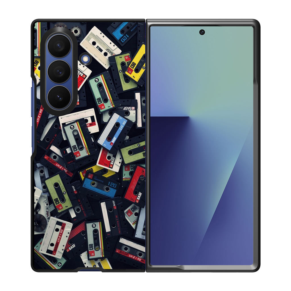 Old Vintage Cassettes Samsung Galaxy Z Fold 7 Case