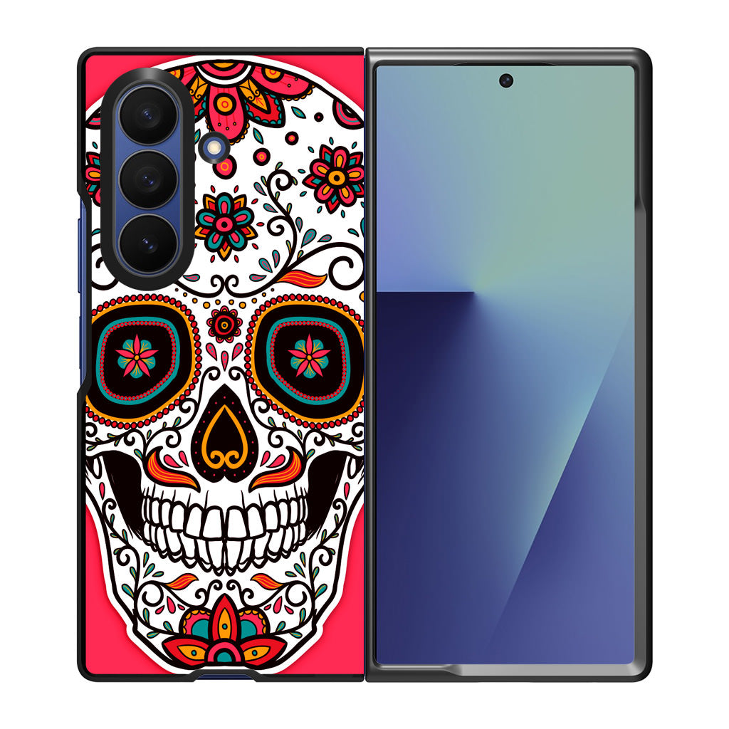 Pink Sugar Skull Samsung Galaxy Z Fold 7 Case