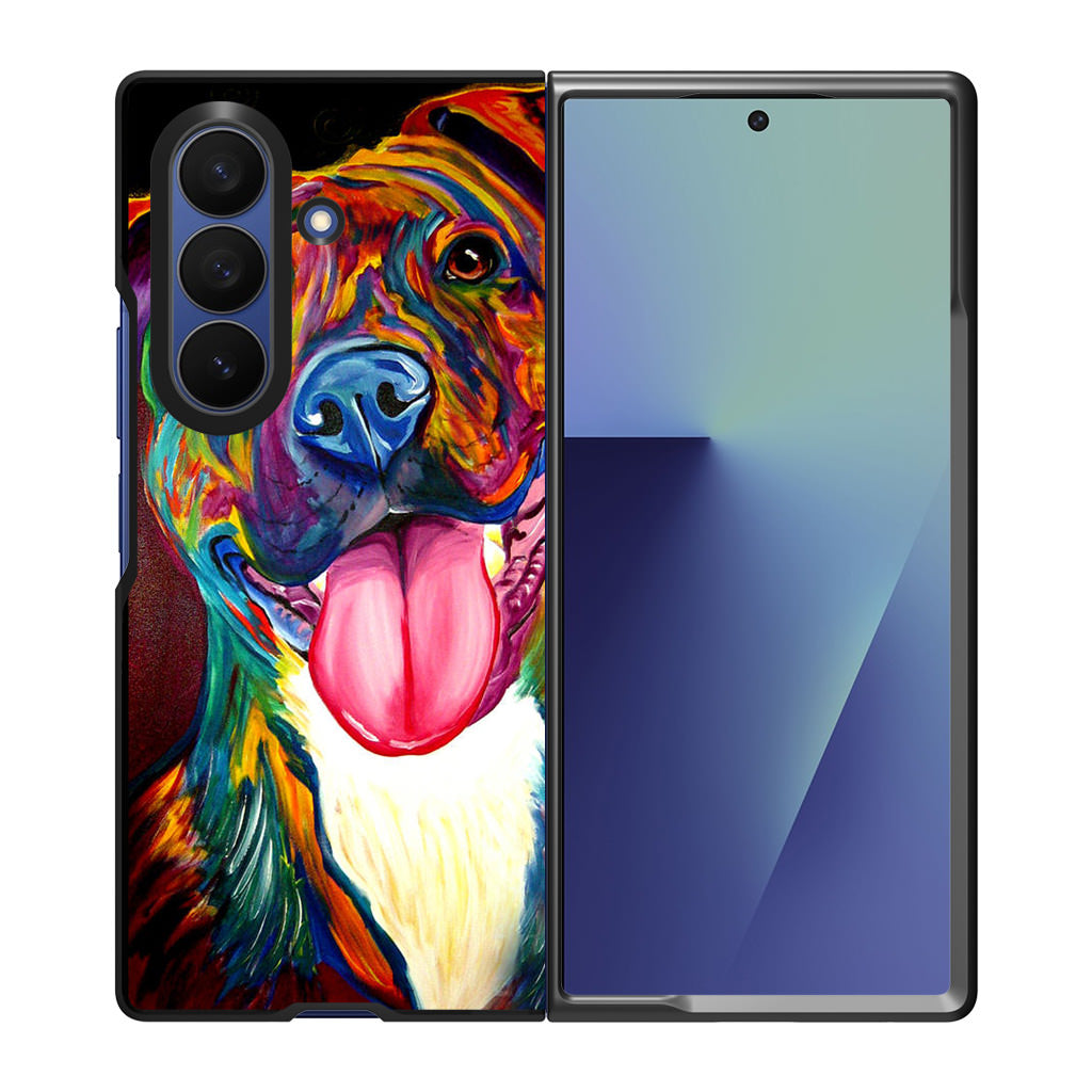Pitbull Painting Art Samsung Galaxy Z Fold 7 Case