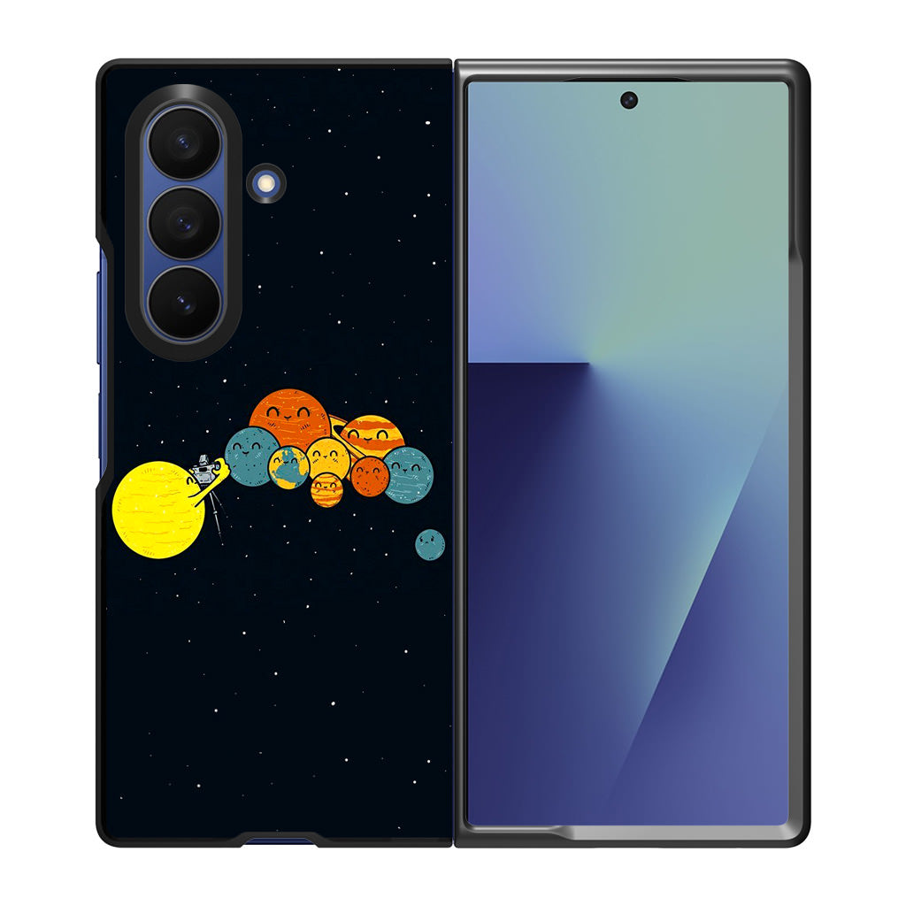 Planet Cute Illustration Samsung Galaxy Z Fold 7 Case