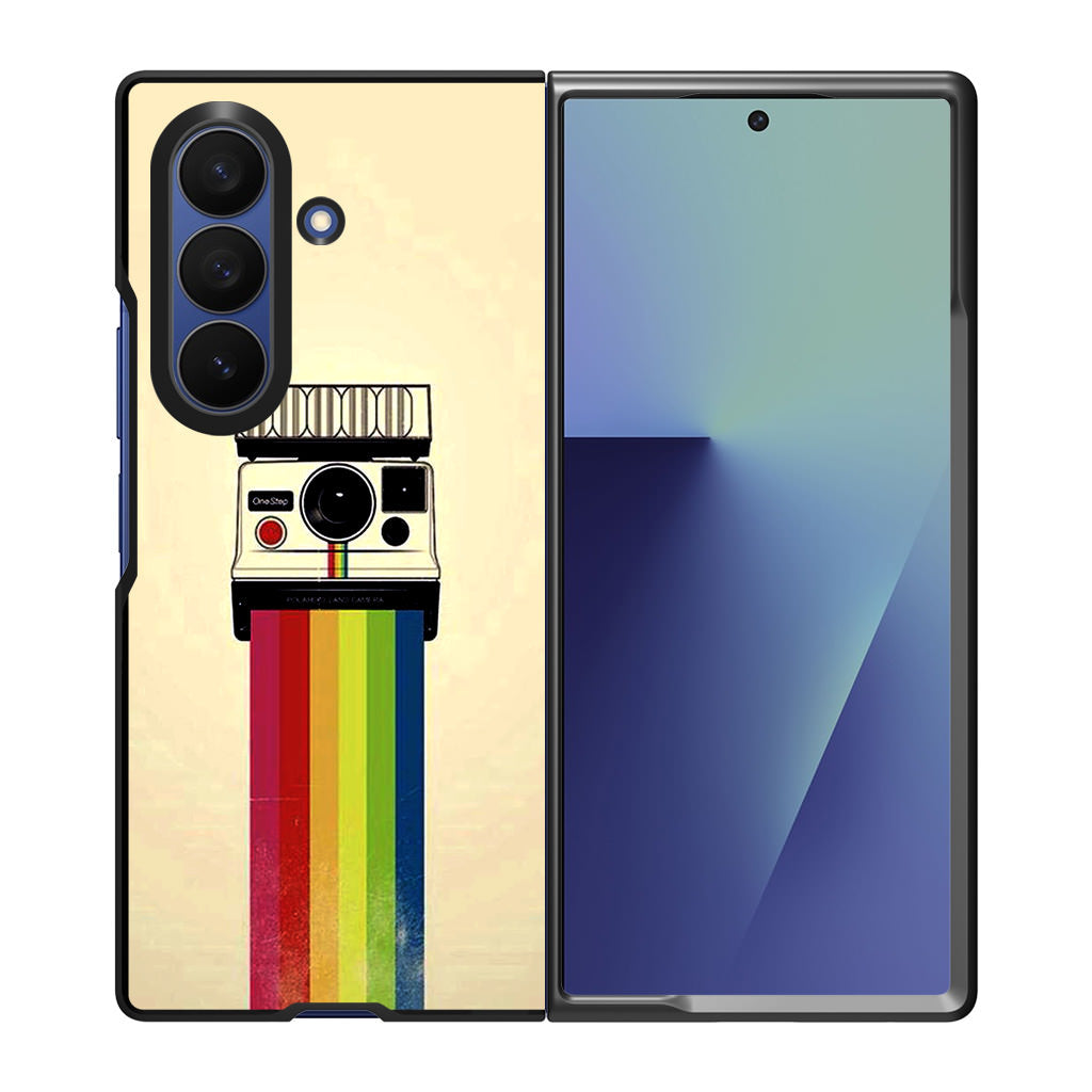 Polaroid Camera Colorful Rainbow Samsung Galaxy Z Fold 7 Case