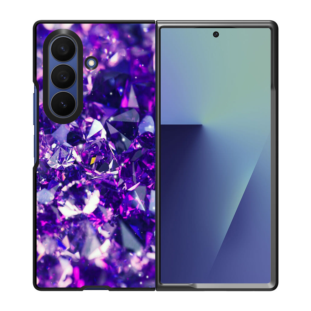 Purple Crystal Samsung Galaxy Z Fold 7 Case