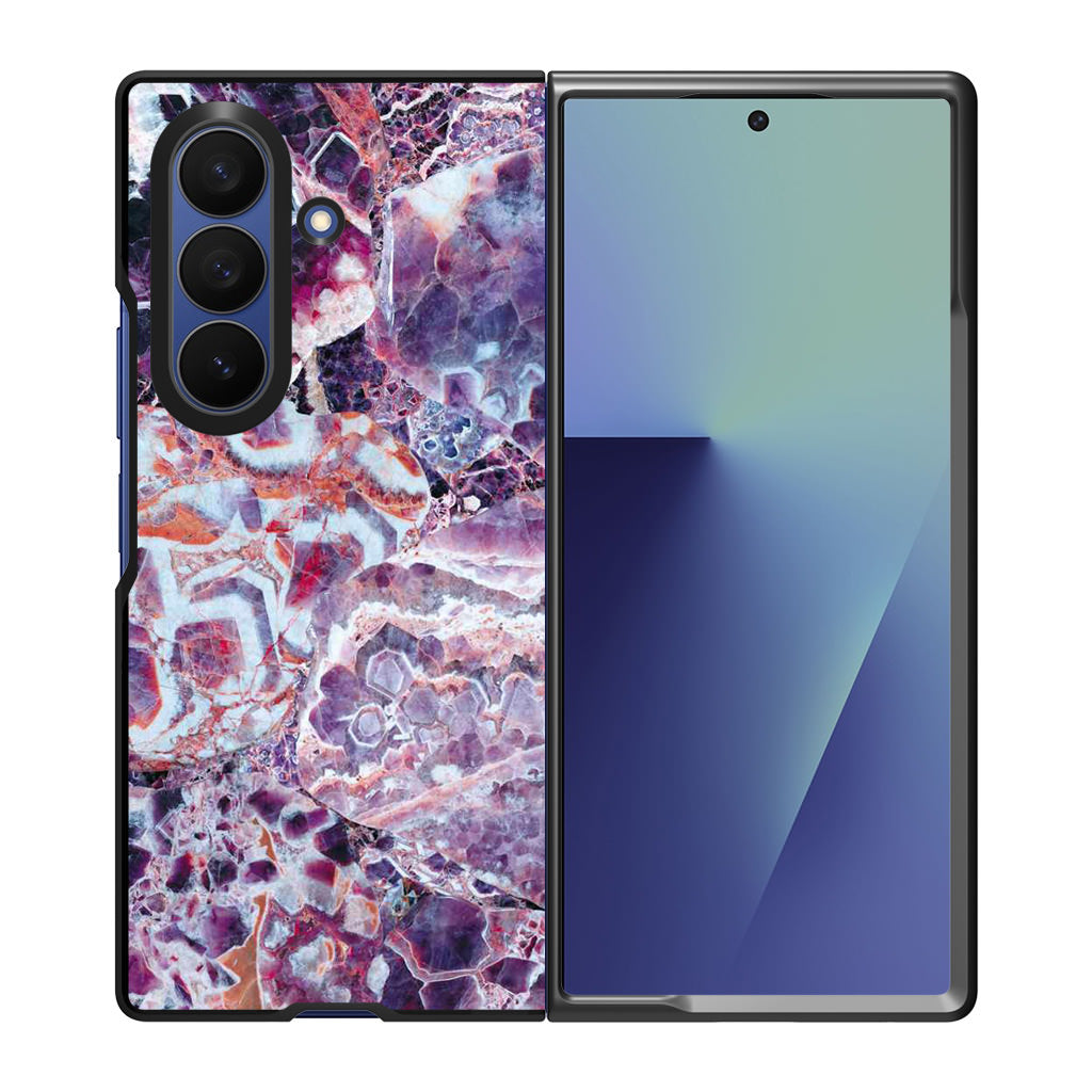 Purple Marble Samsung Galaxy Z Fold 7 Case
