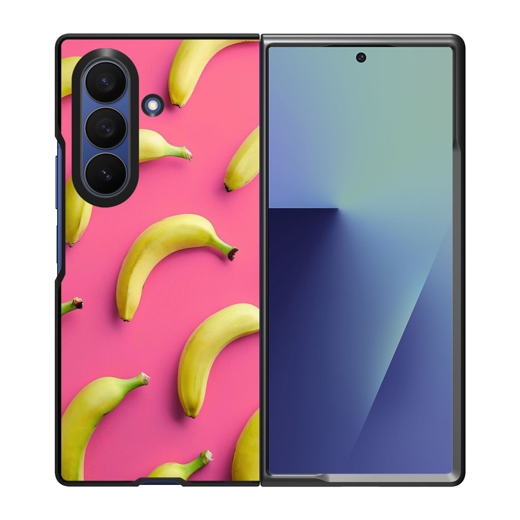 Real Bananas Fruit Pattern Samsung Galaxy Z Fold 7 Case