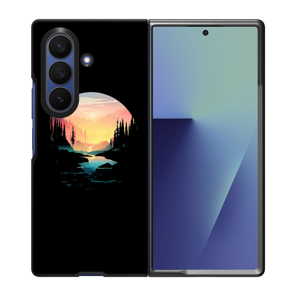River Path at Dusk Samsung Galaxy Z Fold 7 Case