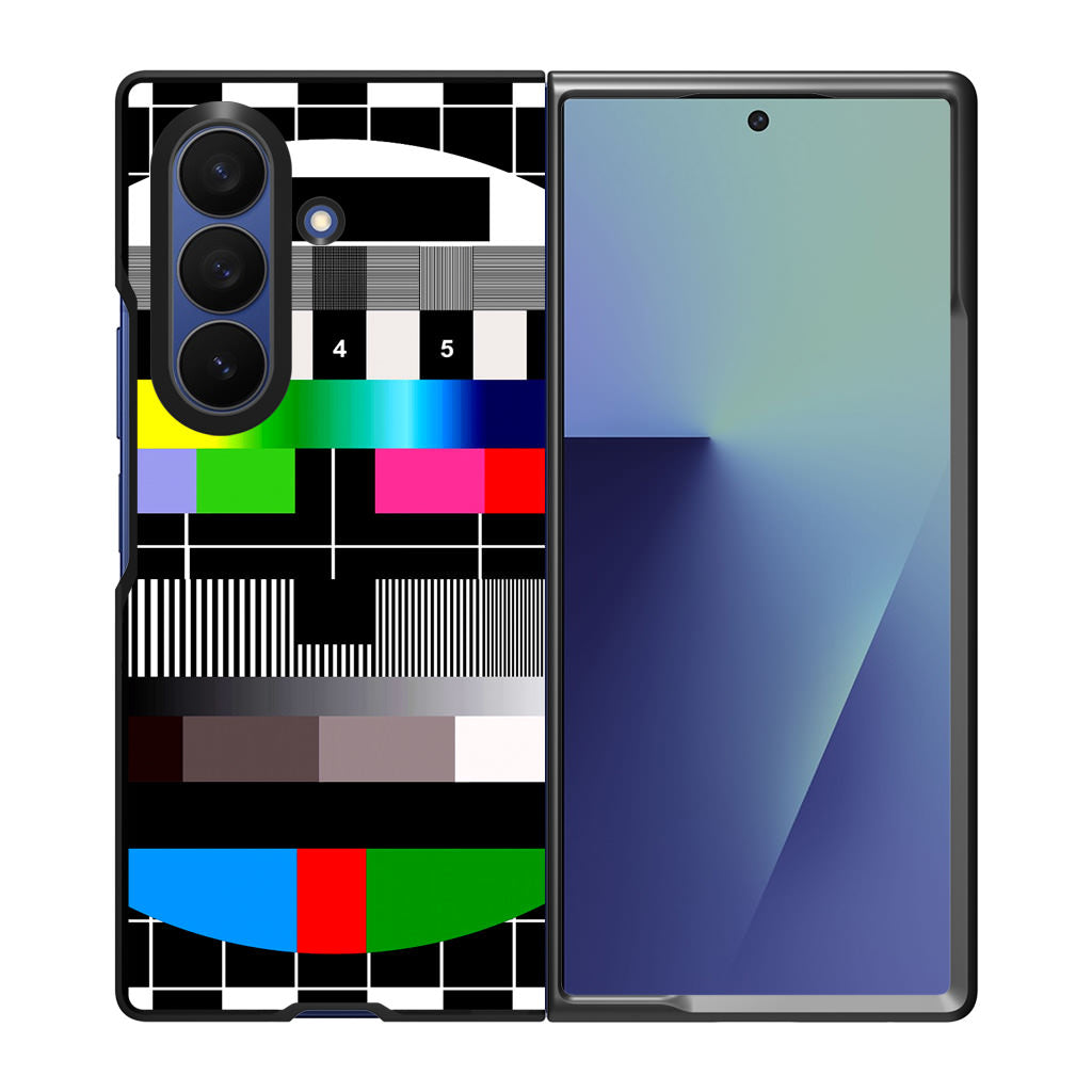 Scheme Pause TV Colorful Mesh Samsung Galaxy Z Fold 7 Case