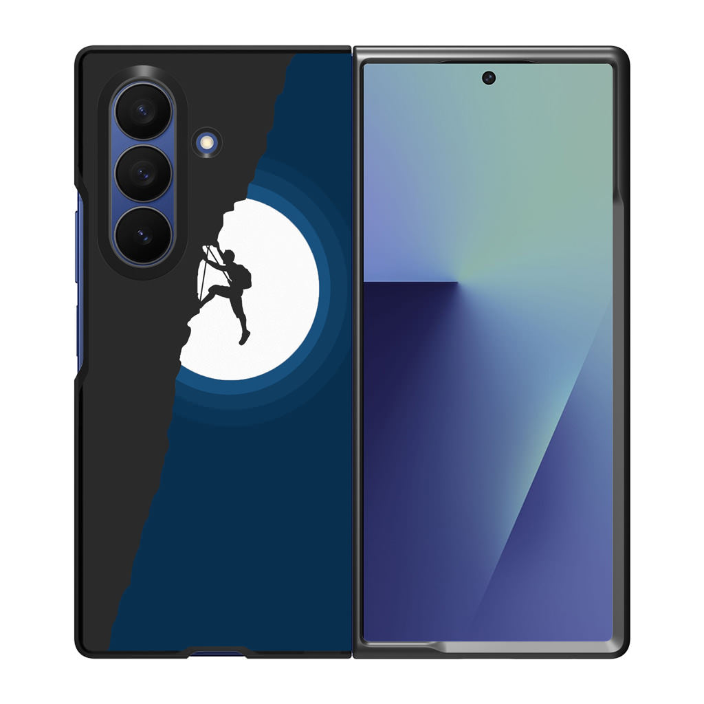 Silhouette of Climbers Samsung Galaxy Z Fold 7 Case