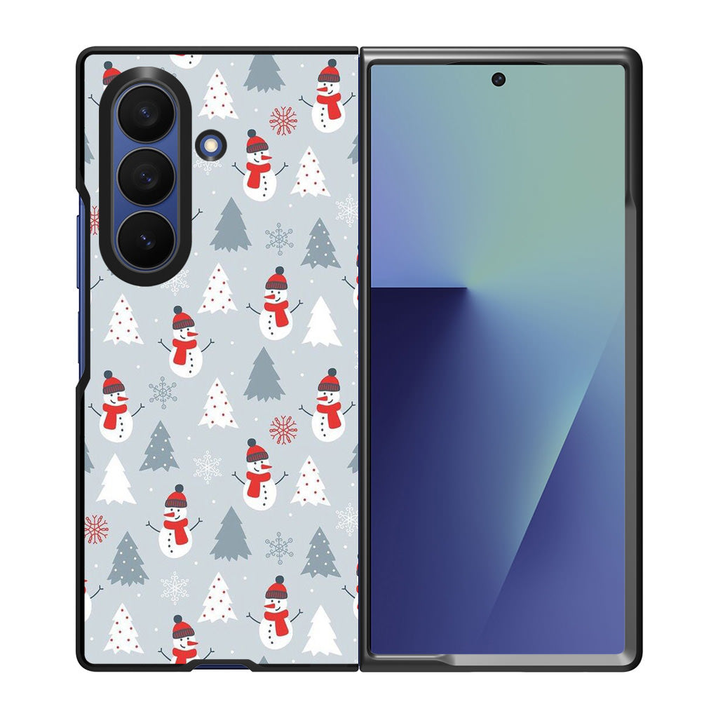Snowmans Pattern Samsung Galaxy Z Fold 7 Case