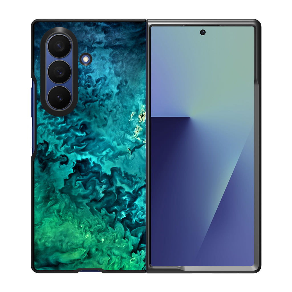 Swirls In The Yellow Sea Samsung Galaxy Z Fold 7 Case