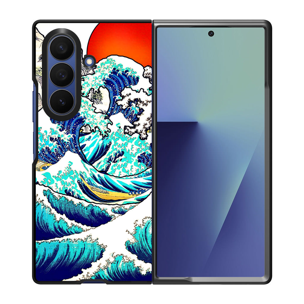 The Great Wave off Kanagawa Samsung Galaxy Z Fold 7 Case