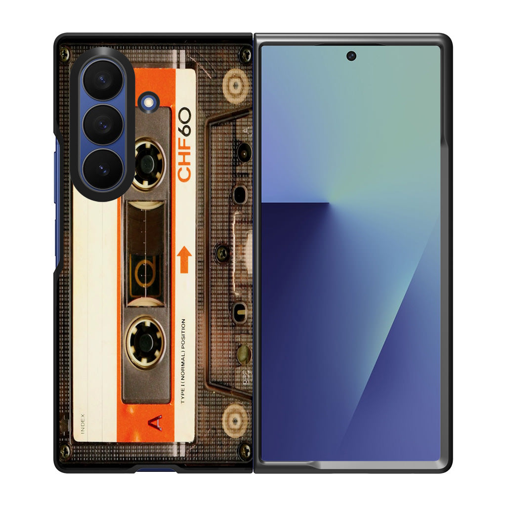 Vintage Audio Cassette Samsung Galaxy Z Fold 7 Case