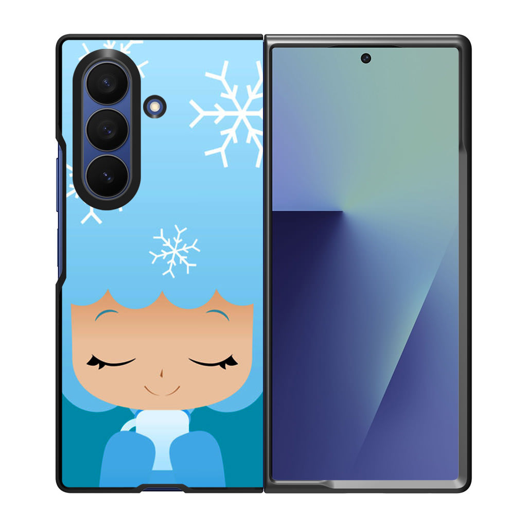 Winter Afro Girl Samsung Galaxy Z Fold 7 Case