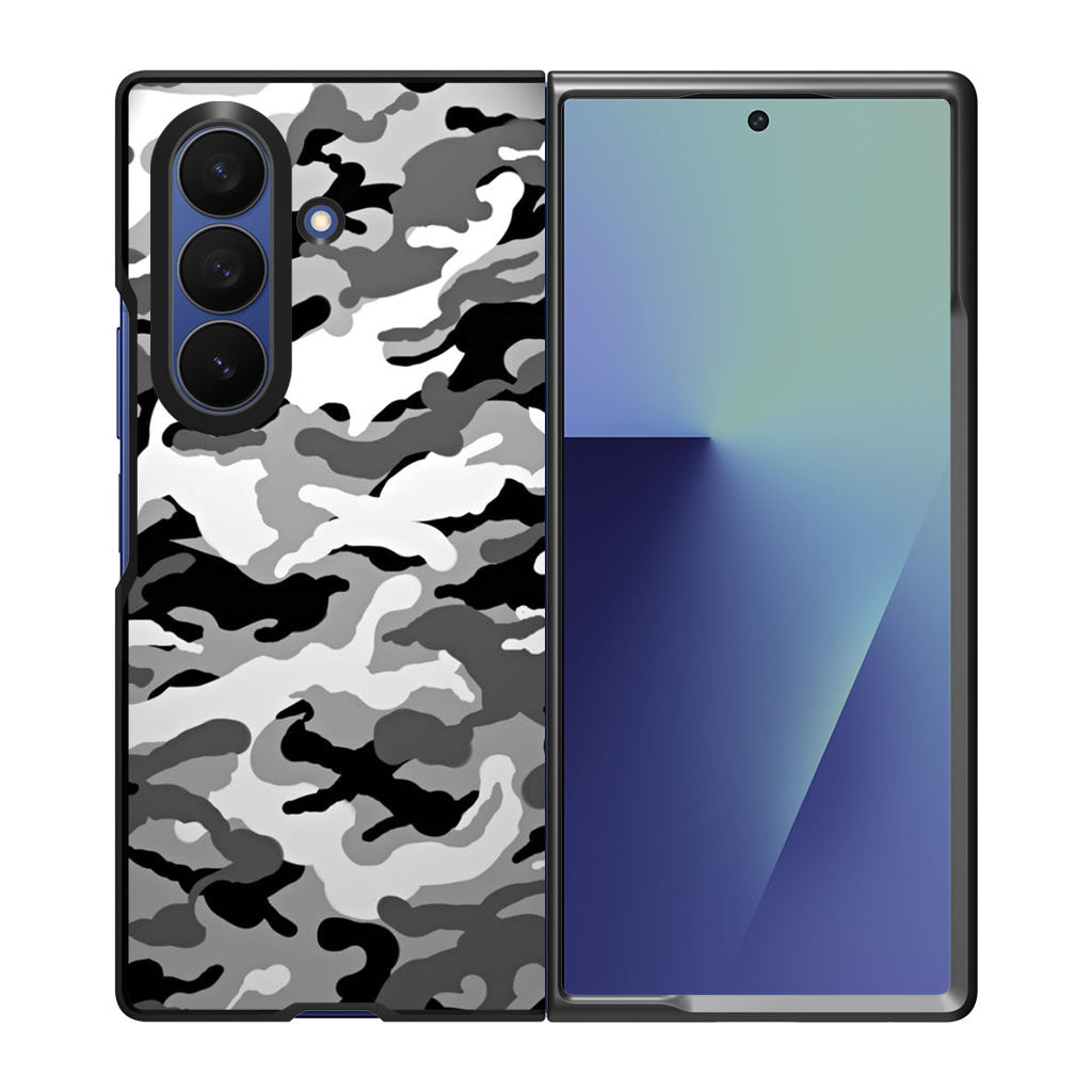 Winter Army Camo Samsung Galaxy Z Fold 7 Case