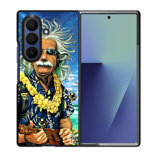 Albert Enstein On Vacation Samsung Galaxy Z Fold 7 Case