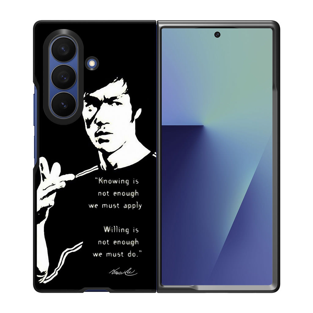 Bruce Lee Quotes Samsung Galaxy Z Fold 7 Case