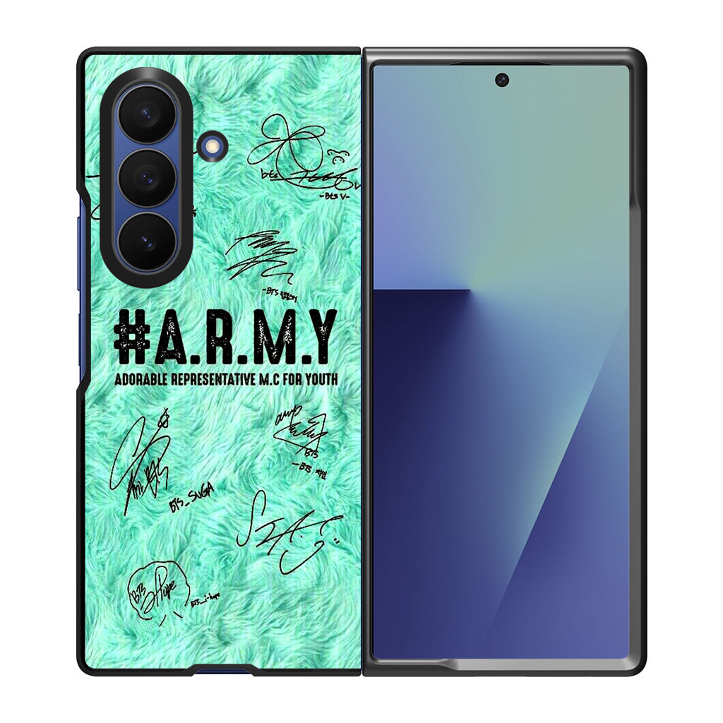 BTS Army Signature Samsung Galaxy Z Fold 7 Case
