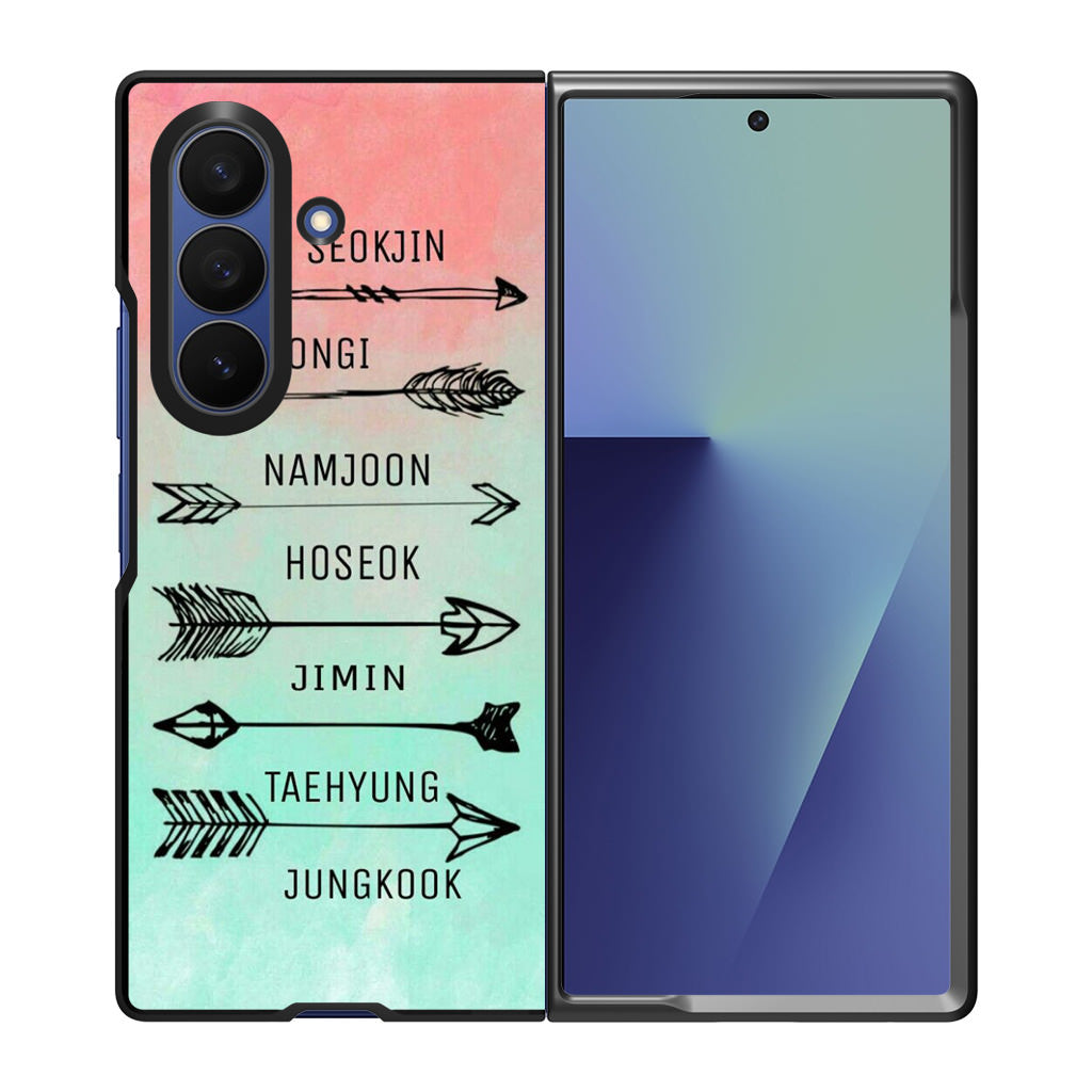 BTS Members Name Samsung Galaxy Z Fold 7 Case